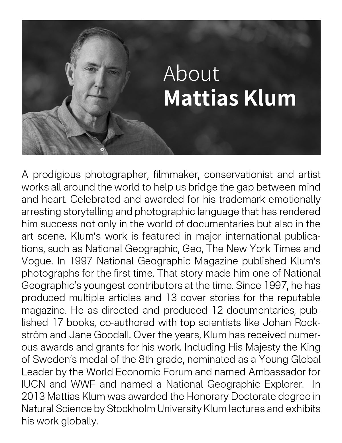 About Mattias Klum