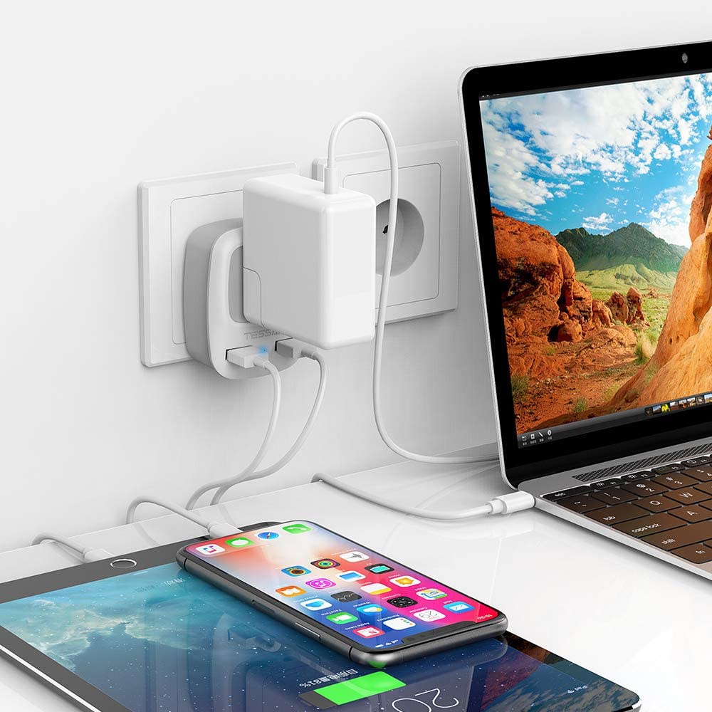 Us To Israel/Palestine Travel Plug Adaptor with 2 USB(Type H Plug)