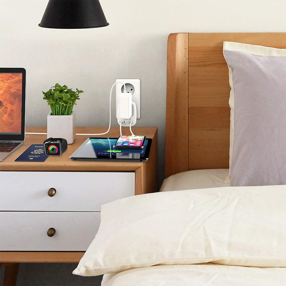 Us To Israel/Palestine Travel Plug Adaptor with 2 USB(Type H Plug)