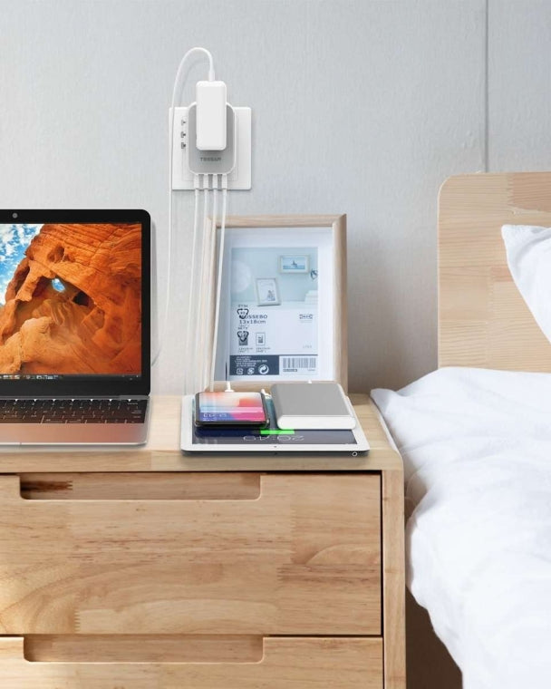Travel Worldwide All in One Wall Charger Converter with 4 USB Outlets