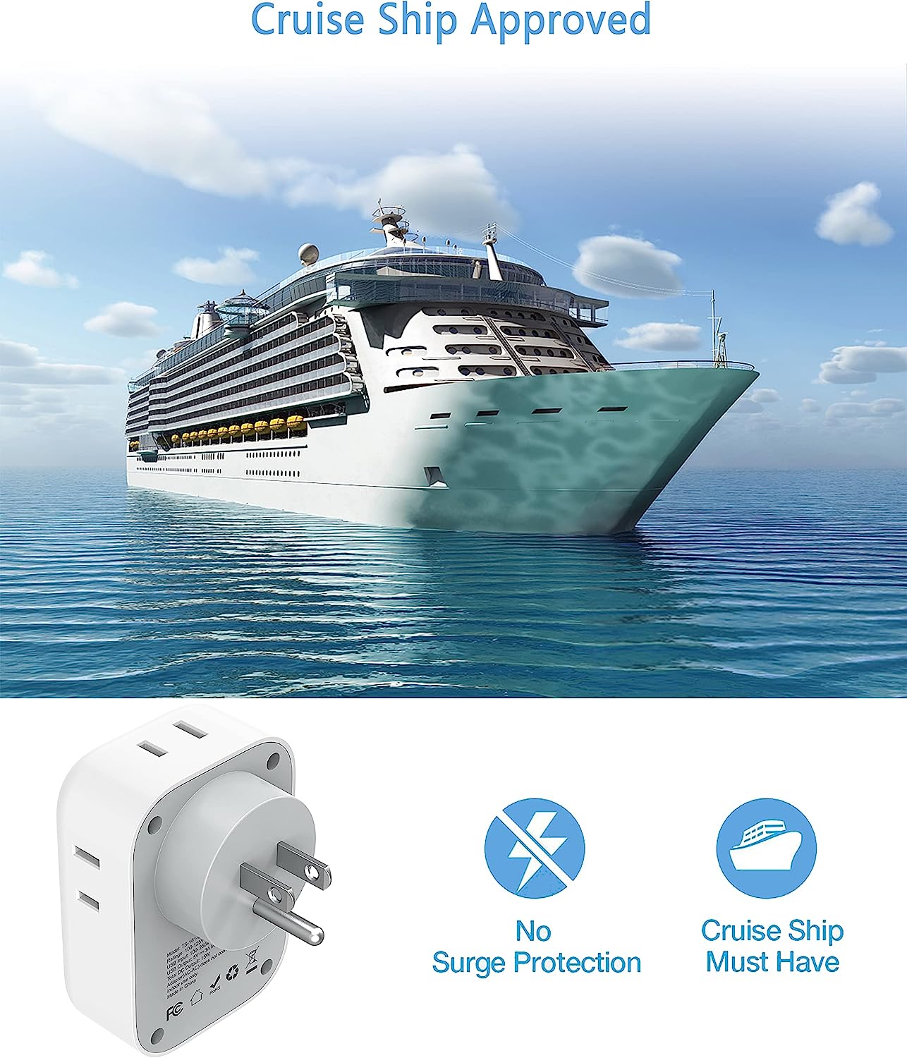 TESSAN 3 USB Wall Charger Multiports (1 USB C Port), 20W PD USB Plug Adapter