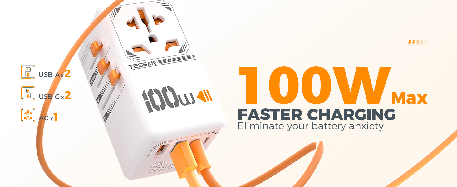 TESSAN 100W Universal Travel Adapter