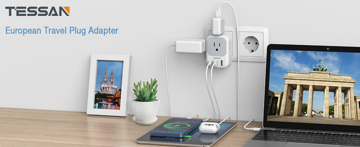 US To European Travel Plug Adapter